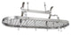 Handcrafted Scroll Arm Oval Ceiling Pot Rack w 24 Hooks Stainless Steel