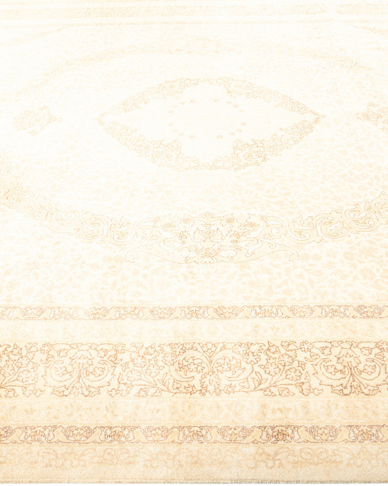 Ashley, One-of-a-Kind Hand-Knotted Area Rug Ivory, 8'3"x10'5"