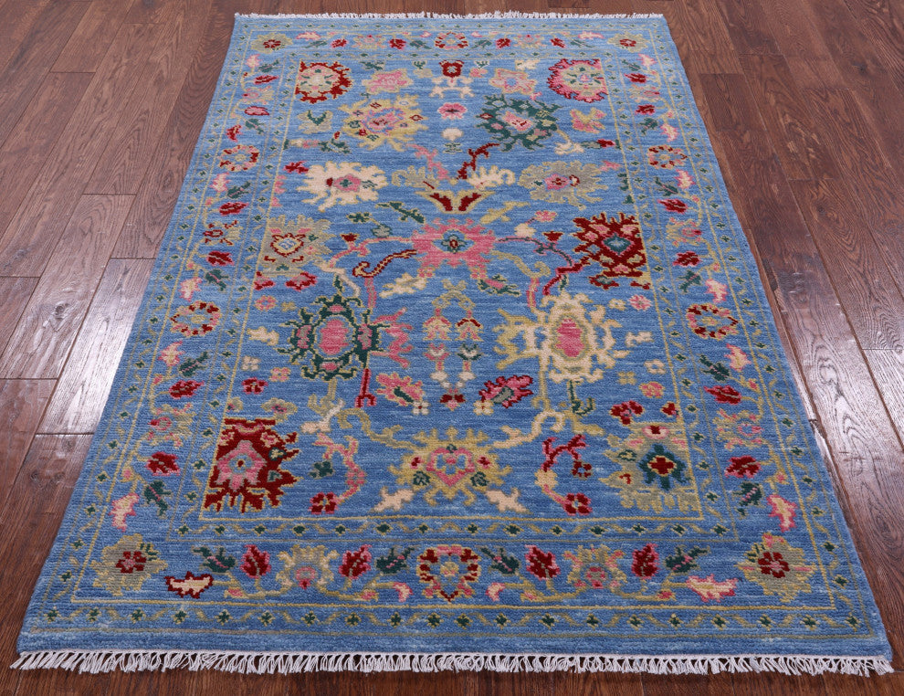 4' 2" X 6' 5" Turkish Oushak Handmade Rug - Q15331