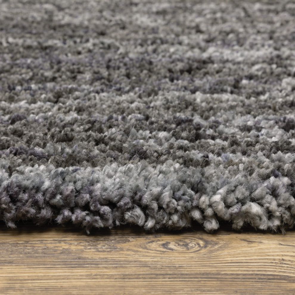 Ashton Distressed Solid Shag Area Rug, 9.10X12.10
