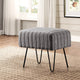 Serenta Super Mink Ottoman, Gray Down, 19''x13''x17''