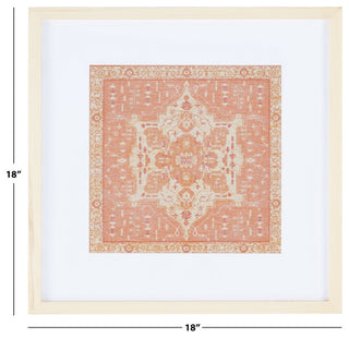 Safavieh Ishtar 18" Terracotta Framed Textile Wall Art