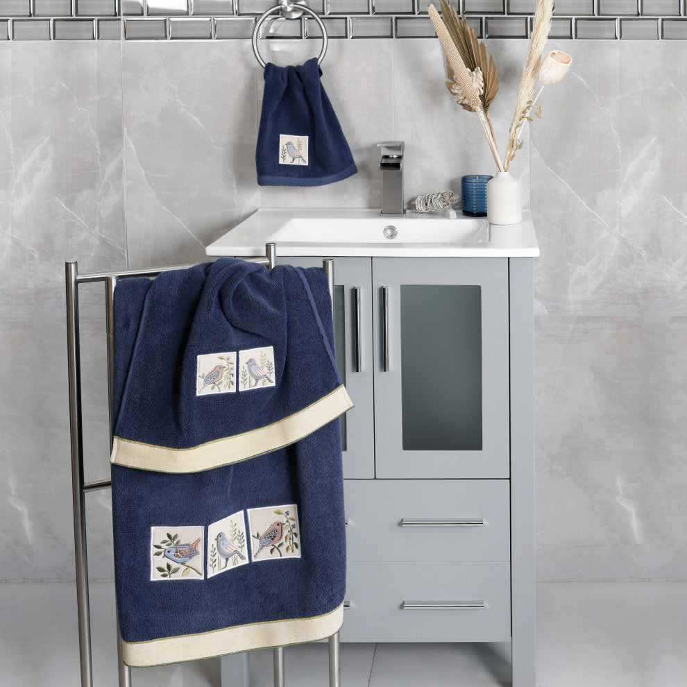 Linum Home Textiles 100% Turkish Cotton BELINDA 3PC Embellished Towel Set