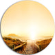 Beach Near Cape Town Panorama, Photo Round Metal Wall Art, 36"