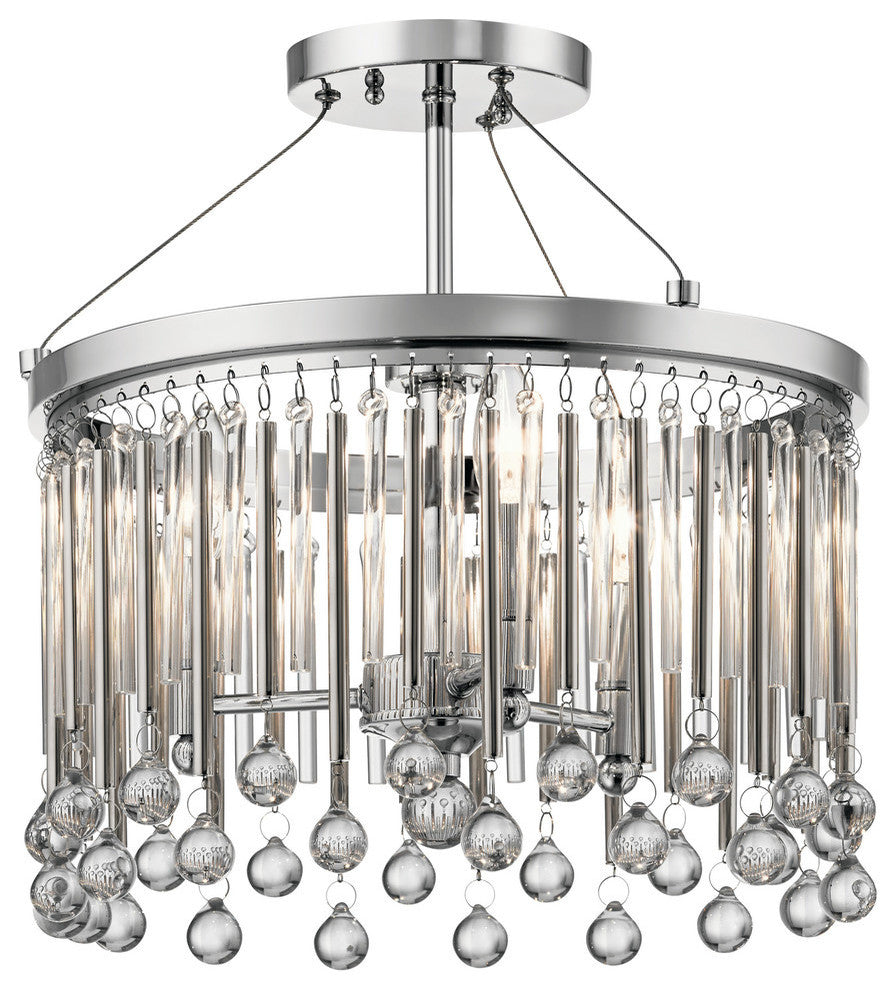 Semi Flush 3-Light, Chrome