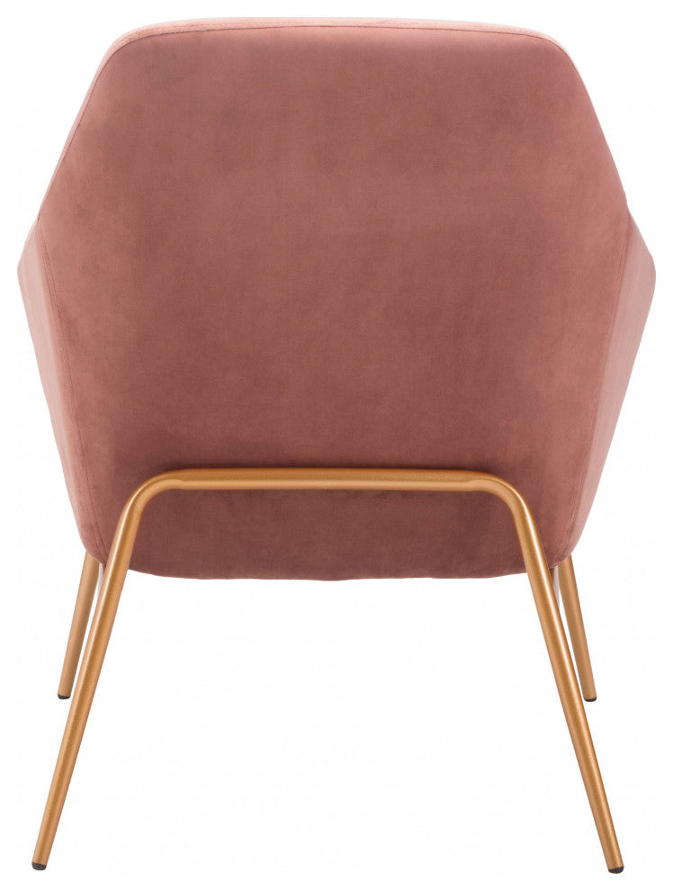 Pink Velvet and Gold Chair