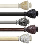 Rona 1" Curtain Rod 28-48", White, Black, 66-120"