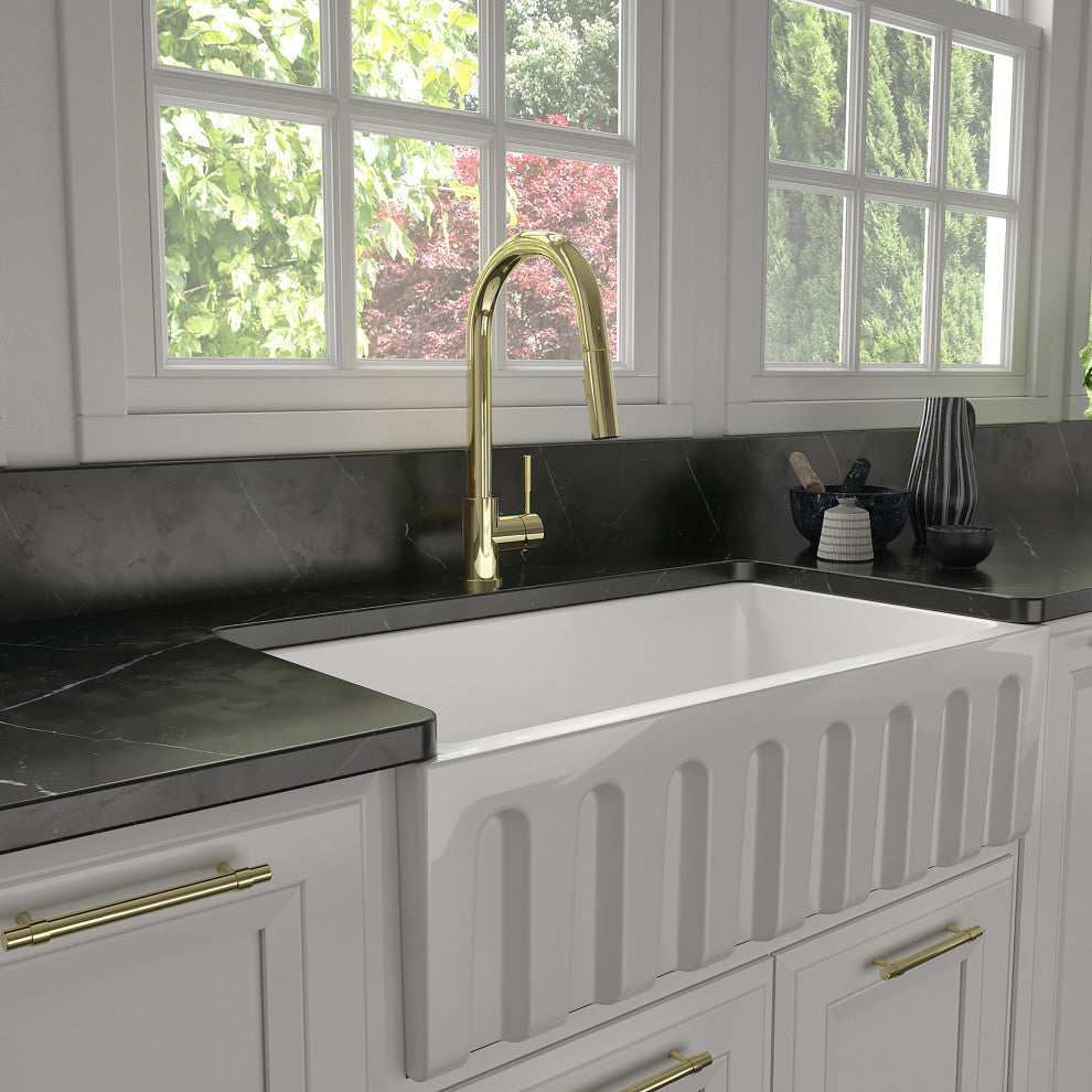 ZLINE Gemini Kitchen Faucet in Polished Gold (GEM-KF-PG)