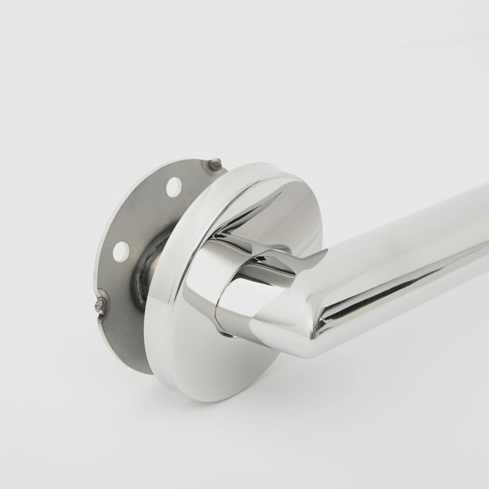 Coronado Designer Oval Bathroom Shower Grab Bar, Mitered Corners, Polished, 12"