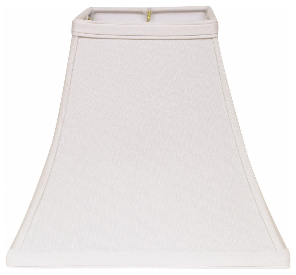 12" White Squre Bell No Slub Lampshade