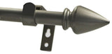 Adjustable Lance Drapery Rod Set, 48"-84", Pewter