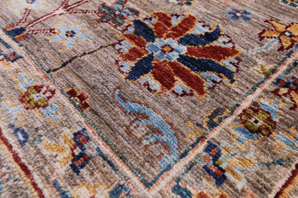 Handmade Persian Tabriz Wool Rug 4' 1" X 6' 0" Q10175