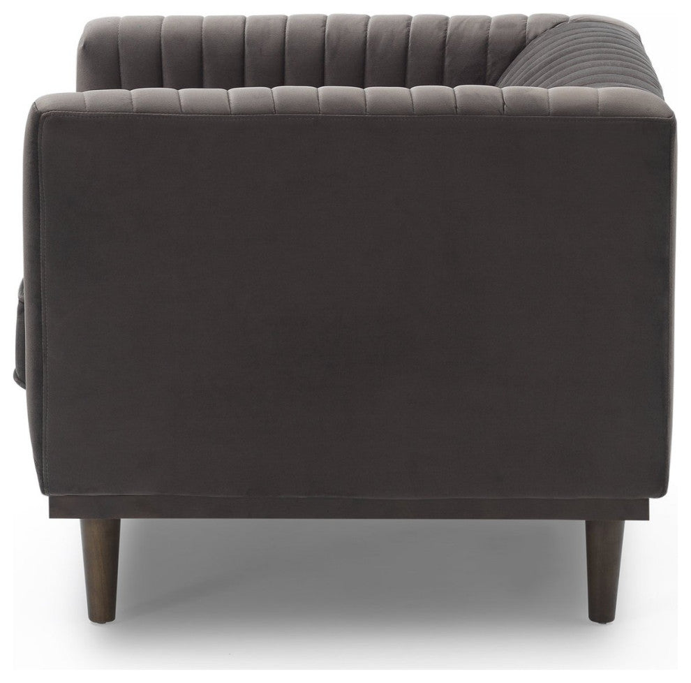 Sage Club Chair - Stone Grey Velvet