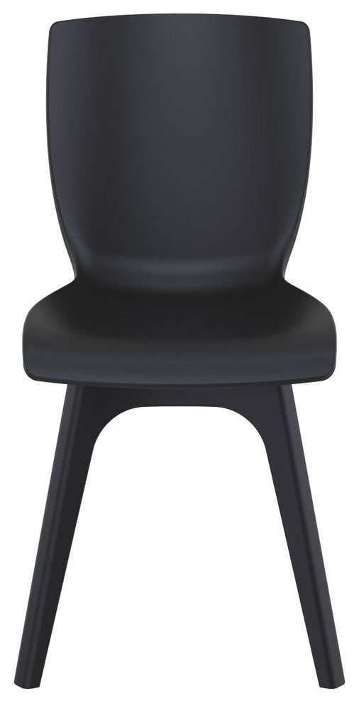 Compamia Mio PP Modern Chair, Set of 2, Black