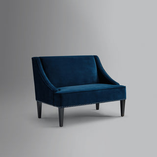 Inspired Home Aryanna Bench Upholstered, Navy Velvet