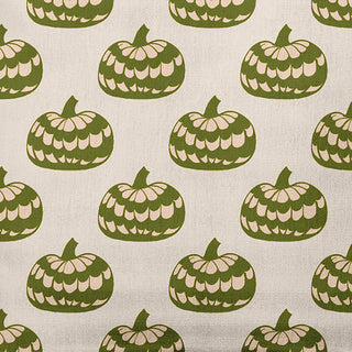 20" x 20" Patterned Pumpkins Indoor/Outdoor Polyester Throw Pillow, Olive