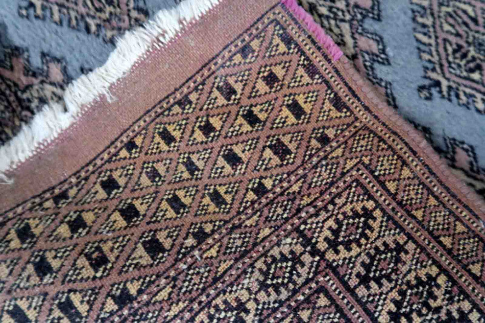 Handmade Vintage Uzbek Bukhara Runner 2.4'x8', 75cmx244cm 1960s