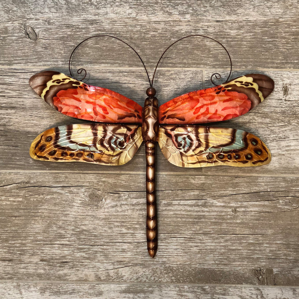Dragonfly Wall Decor Red Multi Color