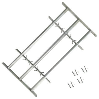 vidaXL Window Security Bars Extendable Window Guard Grill Galvanized Steel