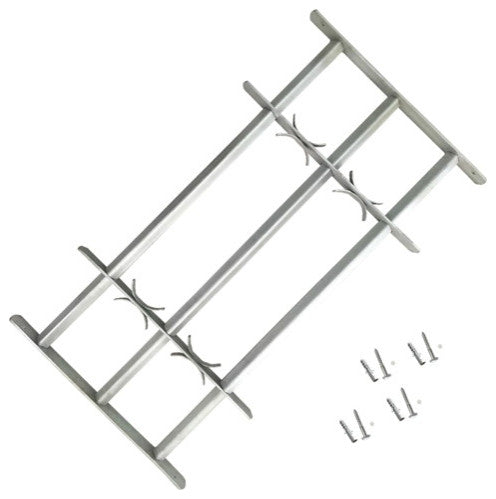 vidaXL Window Security Bars Extendable Window Guard Grill Galvanized Steel