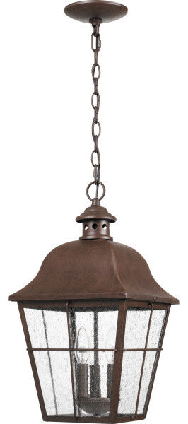 Quoizel MHE1910K Three Light Outdoor Hanging Lantern Millhouse Mystic Black