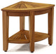 The Original 15.5" Kai Corner Teak Shower Bench with Shelf