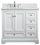 Elegant VF15536WH-BS 36"Single Bathroom Vanity, White With Backsplash