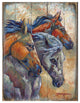 Let Them Run Horse Heads Wooden Wall Art, X-Large 36x24