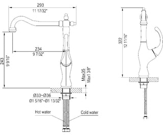 Dawn Single-Lever Kitchen Faucet, Brushed Nickel