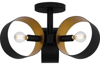 Quoizel QSF6745 Nala 3 Light 17"W Semi-Flush Ceiling Fixture - Matte Black