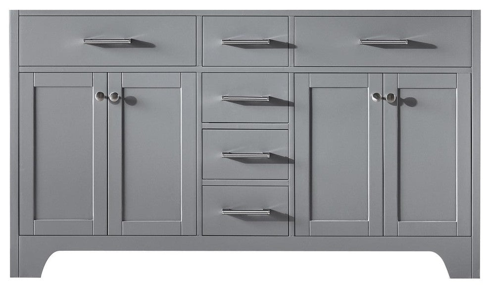 60" Double Sink Bathroom Vanity Base