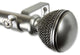 Woven 1" Curtain Rod, Satin Nickel, 28"-48"