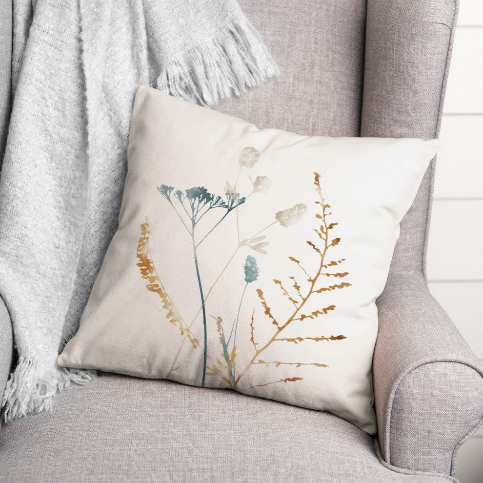 Wildflower Sprigs 18x18 Spun Poly Pillow