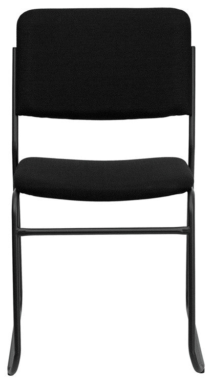 Flash Furniture Hercules Sled Base Stacking Chair in Black