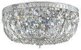 Richmond 3-Light Clear Hand Cut Chrome Flush Mount III