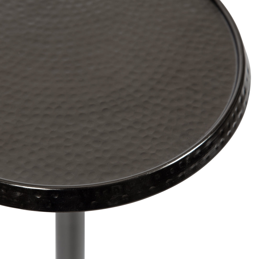Sanzo Metal Side Table, Pewter 9x9x23