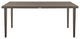 Grenada Outdoor Aluminum Gray Rectangle Dining Table