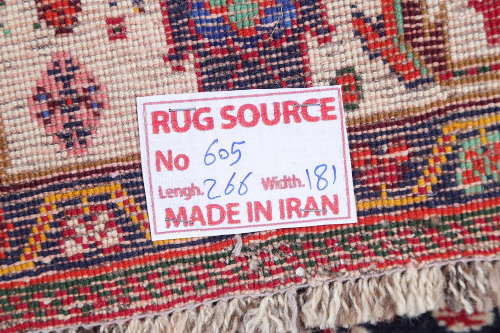 Consigned, Persian Medallion Hand Made Oriental Vintage Area Rug, Red, 6 X 9 Ft.