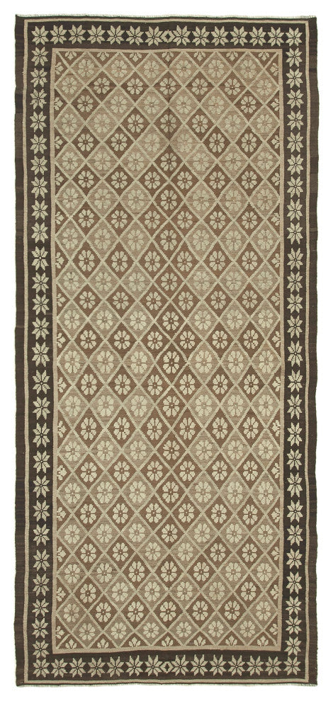 Rug N Carpet - Handmade Bessarabian 5' 8'' x 12' 4'' Vintage Floral Kilim Rug