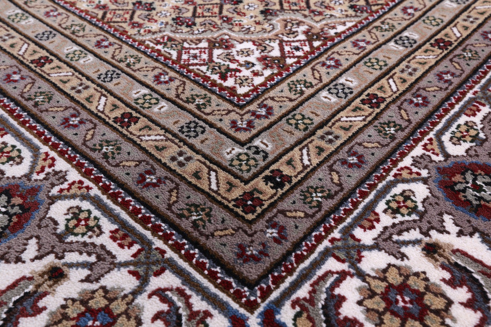 Persian Tabriz Wool and Silk Handmade Rug 7' 10" X 10' 0" Q8914
