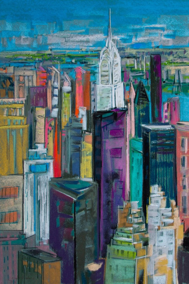 "Chrysler 7" Painting Print on Wrapped Canvas, 24x36