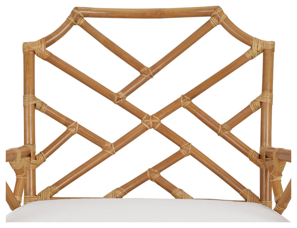 Kara Rattan Accent Arm Chair, Canary Brown