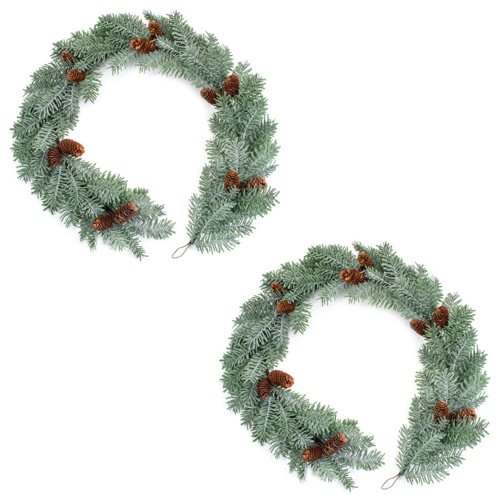 Pine Garland, 2-Piece Set
