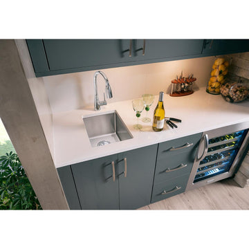 Elkay 13 1/2" Bowl Undermount Bar/Prep Kitchen Sink, ECTRU12179T