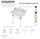 Kingston Brass LMS30MA7 30" Carrara Marble Console Sink, Acrylic Legs
