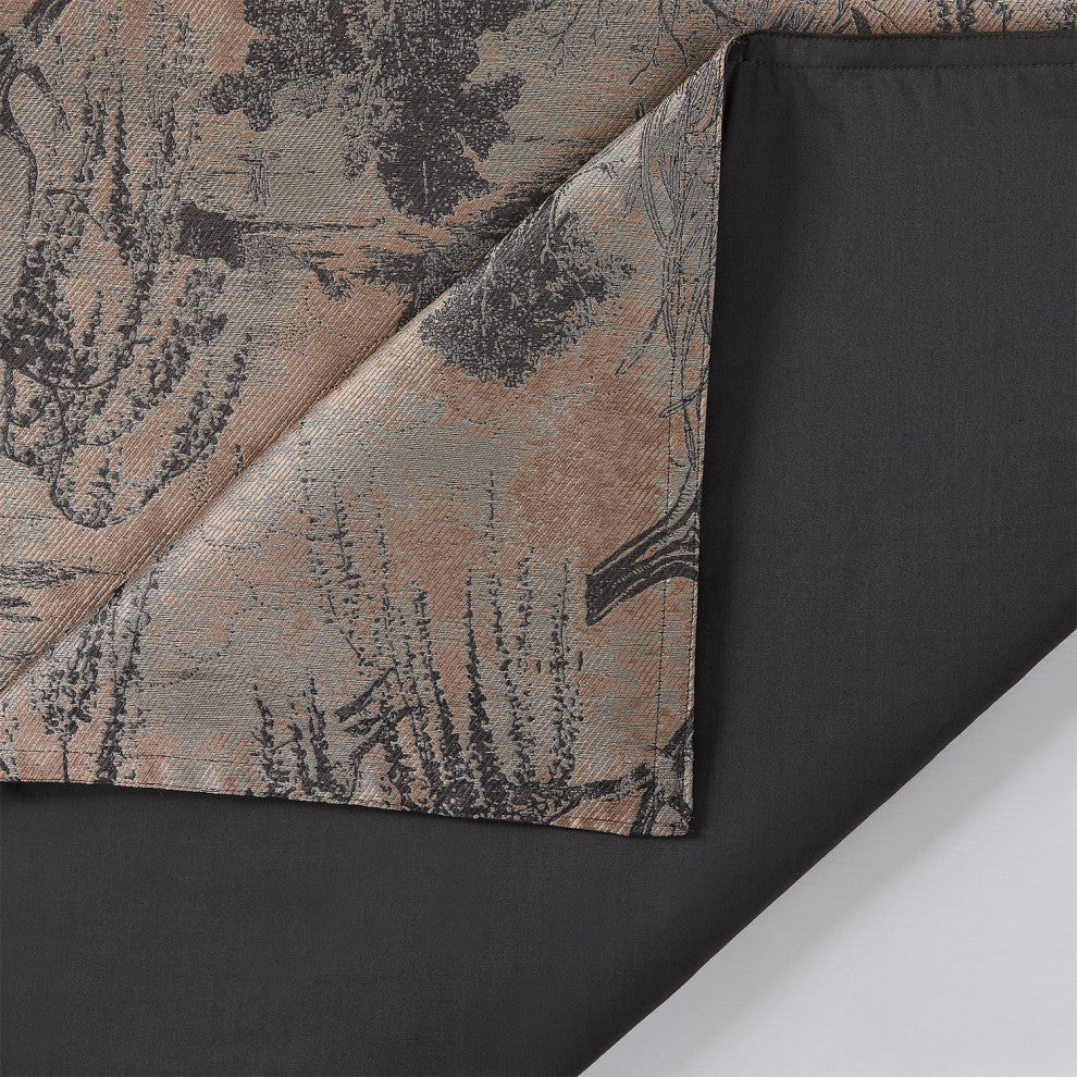 Pastoral Jacquard Duvet Cover Set, 3 Piece, Rose Gold, King