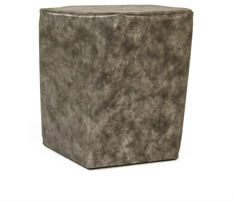 Gray PU Twisted Pentagon Stool