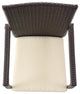 GDF Studio 7-Piece Landon Outdoor Dining Set With Teak Table and Brown Chairs