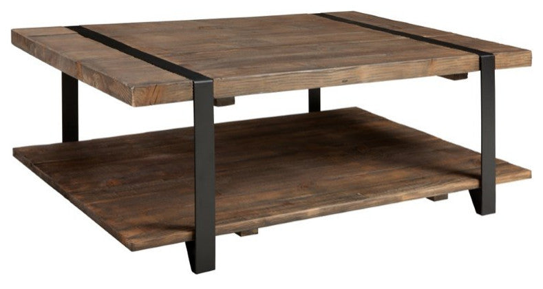 Modesto 48" L Reclaimed Wood Coffee Table, Rustic Natural
