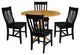 42 in. Dual Drop Leaf Table with 4 Slat Back Dining Chairs